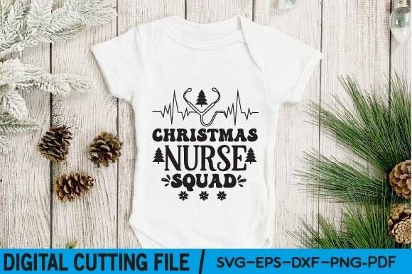 Christmas Nurse Squad SVG
