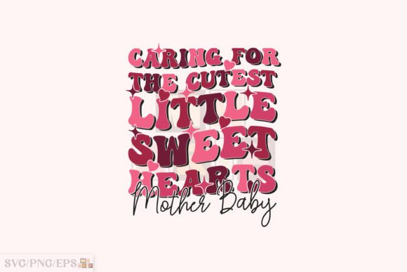 Mother Baby Nurse Valentine SVG Design