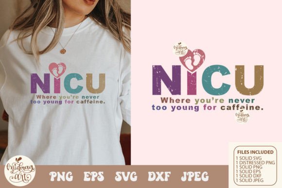 NICU Nurse PNG SVG, Retro Sublimation
