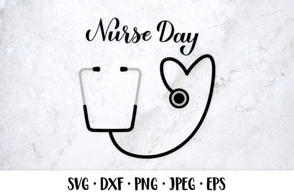 Nurse Day Hand Lettered with Stethoscope