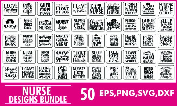 Nurse SVG Designs Bundle TShirt Design