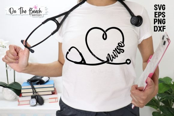 Nurse SVG Stethoscope Heart Healthcare