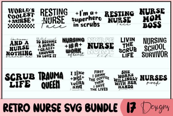 Retro Nurse SVG Design Bundle