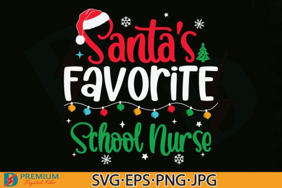 School Nurse Christmas SVG, Funny Santas